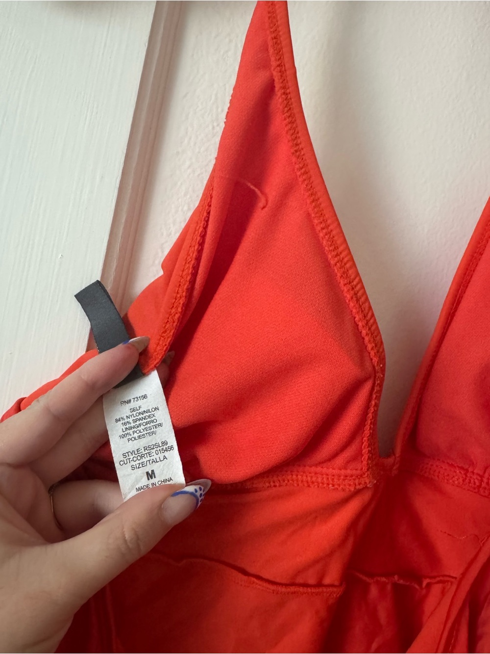 Kenneth Cole Reaction Dark Orange Ruffled Halter Tankini Set - Picture 5 of 9
